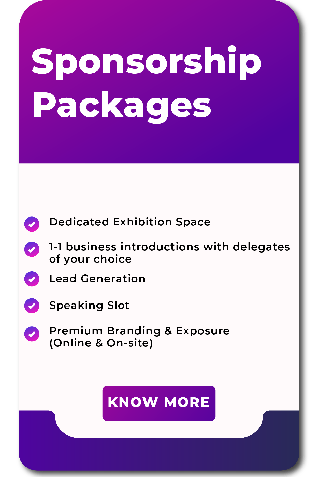 Sponsorship packages