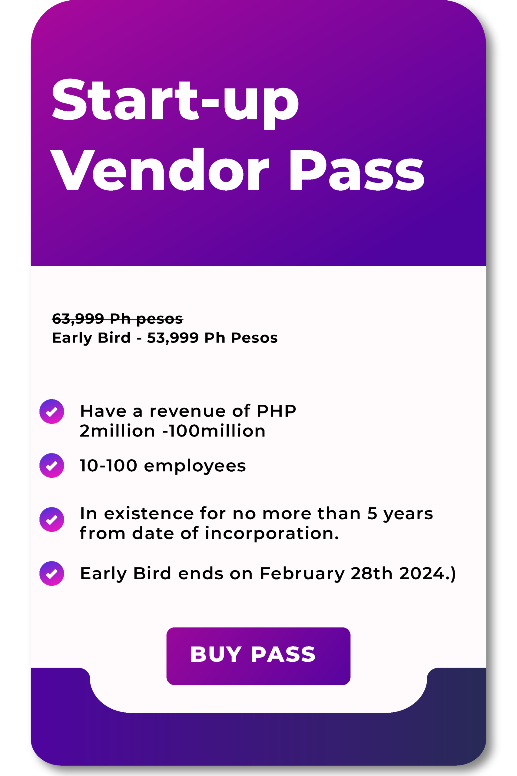 Start- up Vendor Pass